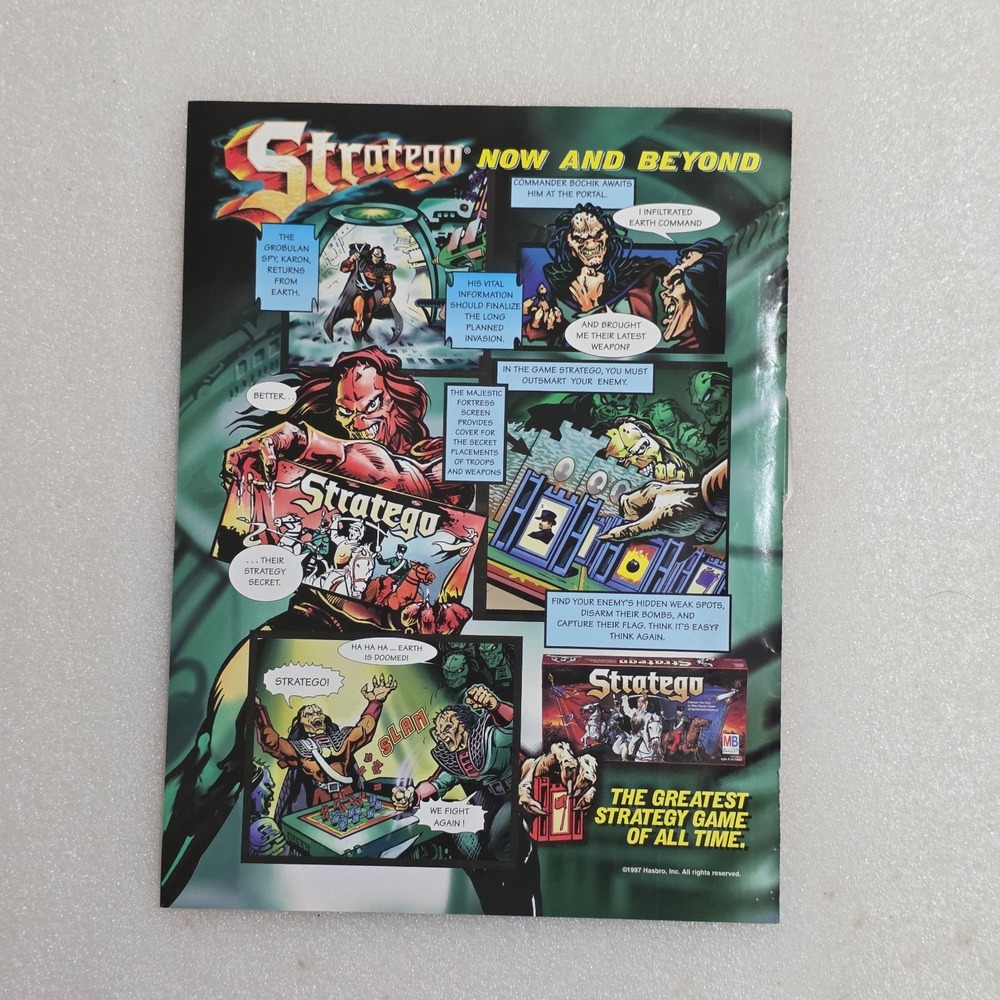 Vintage Print Ad Stratego Hasbro comic strip strategy game 8x10 1997
